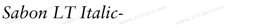 Sabon LT Italic字体转换
